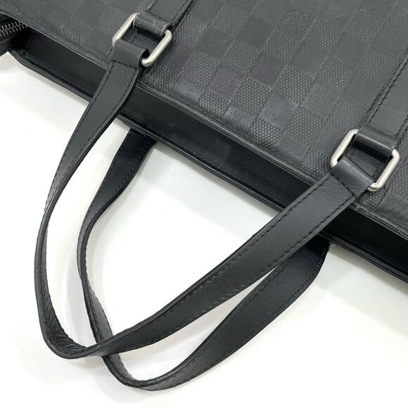 Louis Vuitton Tadao Damier Infini Shoulder Bag Tote Handbag Black - Picture 9 of 12